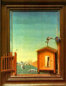 Zwei Kinder Werden Von Einem Nachtigall Bedroht — Max Ernst