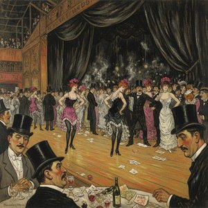 The Gilded Spectacle: Nocturne In Pink And Shadow — Arthur Muller, Post-impressionism