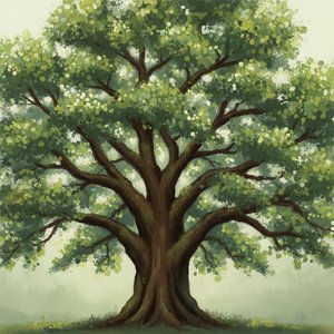 Eternal Sentinel: A Monumental Study of Verdant Growth and Silent Serenity