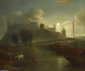 View Of Windsor Castle By Moonlight — Abraham Pether