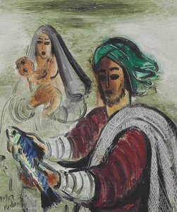 Fisherman Family, (1970) — Reuven Rubin