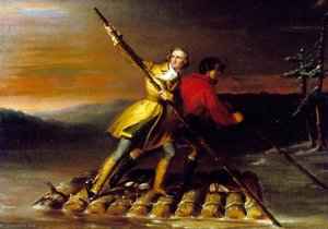 George Washington And Christopher Gist On The Allegheny River — Daniel Huntington