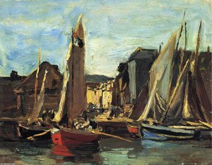 The Entrance To The Port Of Honfleur — Eugène Louis Boudin, Impressionism
