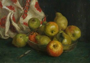 Dish Of Fruit With Cloth — Henry Scott Tuke