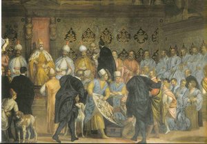 Shah Abbas' first embassy to Europe, here in Venice