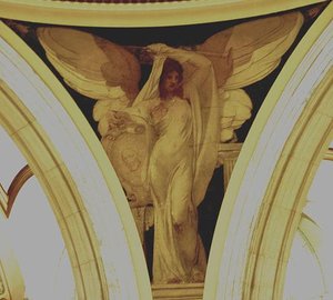 Fame With Escutcheon And Trumpet Held Over Her Head, (painting) — Edwin Howlan
