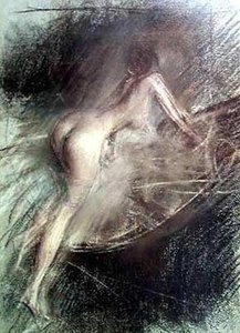 Young Lady Entering Bath — Giovanni Boldini