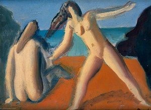 On the Beach, Spanish Bathers