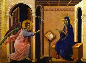 Maestó (front, Crowning Panels), The Announcement Of The Virgin's Death — Дучио, Gothic Art