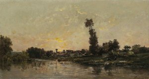 The Banks Of The Oise — Charles-françois Daubigny, Atmospheric Impressionism