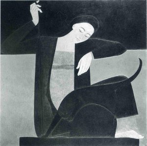 Woman, Cat and String