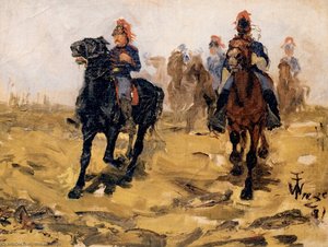 French Cavalry Officers — William Trego