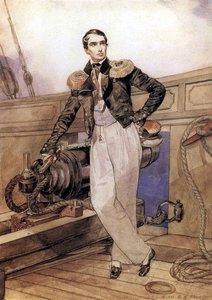 Portrait Of V. A. Kornilov On Board The Brig Themistocles — Karl Pavlovich Bryullov
