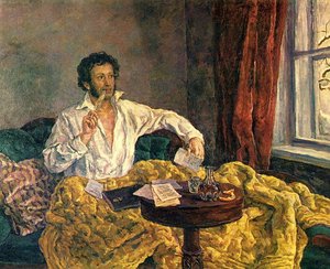 Pushkin At The Mikhailovsky — Pyotr Konchalovsky