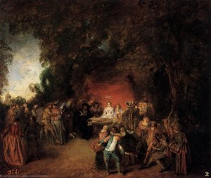 Die Ehevertrag — Jean-antoine Watteau, Rococo Style