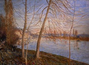 Winter Morning Veneux — Alfred Sisley