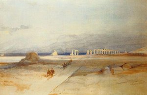Memnonian Ruins, Theba — David Roberts