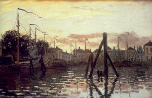 The Port At Zaandam — Claude Monet, Impressionistic Landscape