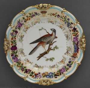 Plate with a 