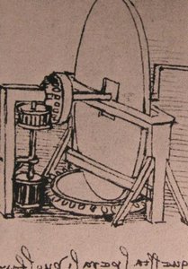 Design For A Machine For Grinding Convex Lenses — Leonardo Da Vinci, Cinquecento Art Movement