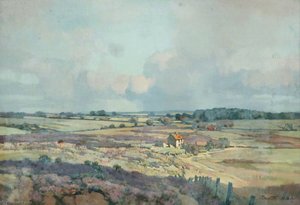Landscape Near King's Lynn, Norfolk (possibly East Winch) — Walter Dexter