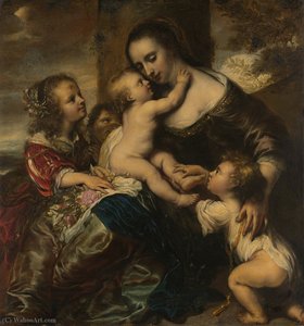 Portrait Of A Woman With Four Children, Presented As Caritas — Jürgen Ovens