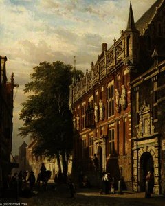 The Stadhuis At Kampen, The Netherlands — Cornelis Springer