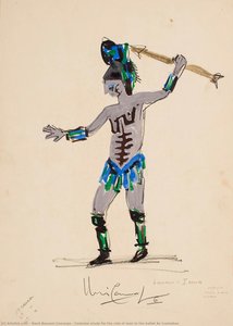 Costume Study For The Role Of Man In The Ballet As Icamiabas — Iberê Bassani Camargo
