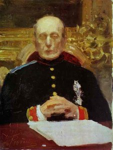 Portrait Of K. Pobedonostsev. Study — Ilya Yefimovich Repin