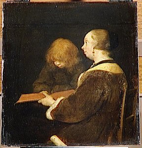 LA LECCIÓN DE LECTURA (CON MOSÉS, EL YOUNG BROTHER DEL PINTOR)