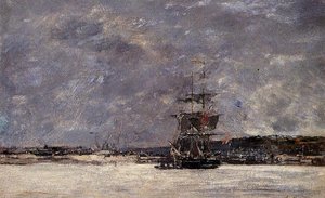 Estuary Near Camaret — Eugène Louis Boudin, Impressionism