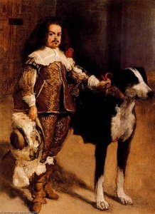Enano Con Perro — Diego Velázquez
