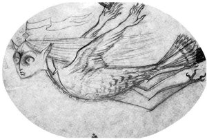 Female Owl Flying 1 — Remedios Varo