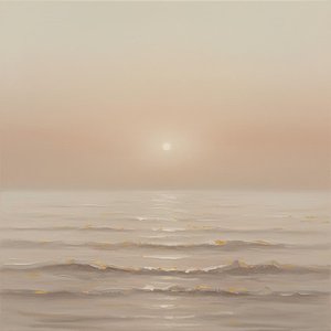 Ethereal Horizon: A Meditative Study In Gilded Sand And Atmospheric Mist — Laurent Roche