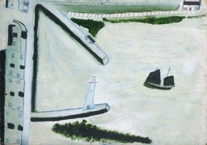 Harbour And Sailing Ship — Alfred Wallis
