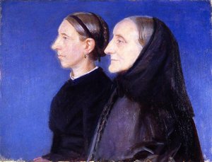 Portrait Of Ane Hedvig Brøndum And Her Daughter Hulda — アンナ・アンカー