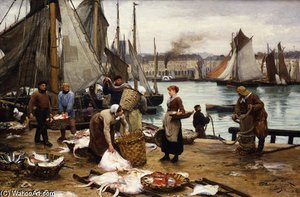 Unloading The Catch — Victor Gabriel Gilbert