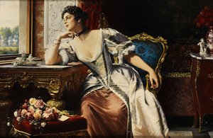 Thoughts While Writing The Letter — Gustave Léonhard De Jonghe