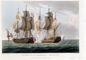 Hms Dryad Vs Proserpine — Thomas Whitcombe
