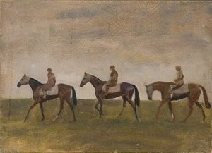 Study Of Horses And Riders — Sir Alfred James Munnings, Impressionistic Landscape Painting