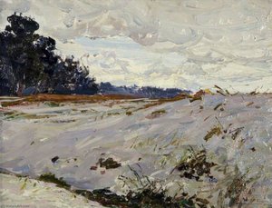 Heath With Trees In Background — Hans Iten