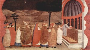 Procession Of Re-ordained In A Church — Paolo Uccello
