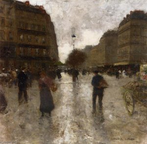 A Parisian Street Scene — Dit Luigi Loir Aloys François Joseph Loir