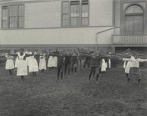 Gymnastics At The Whittier — Frances Benjamin Johnston