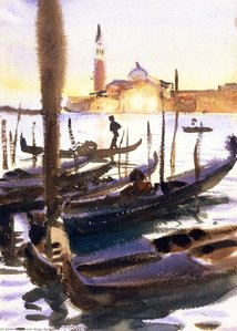 Venice, Gondolas Off San Giorgio Magiore — John Singer Sargent