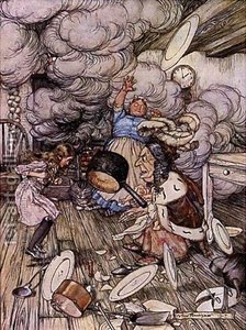 Alice Im Wunderland. Schwein Und Pfeffer — Arthur Rackham