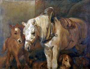 Mare And Foal — Sir Edwin Henry Landseer, Victorian Animalier