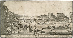 View Of Pisa During The Bridge Game — Stefano Della Bella