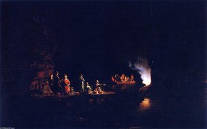 Echo River In The Mammoth Cave — Joachim Ferdinand Richardt