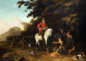 Huntsmen With Dogs — Abraham Danielsz Hondius